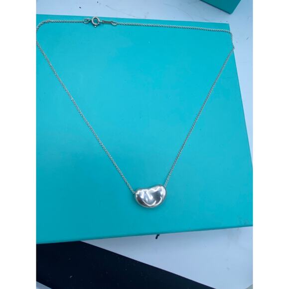 Tiffany & Co. Elsa Peretti Large Bean Pendant Necklace - Sterling Silver 16" - Picture 3 of 10